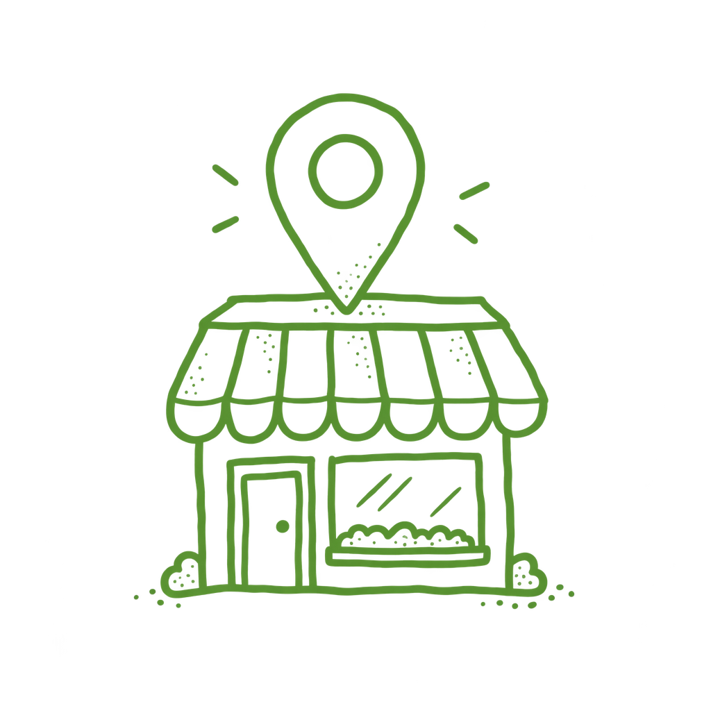 Hand-drawn illustration representing Local SEO