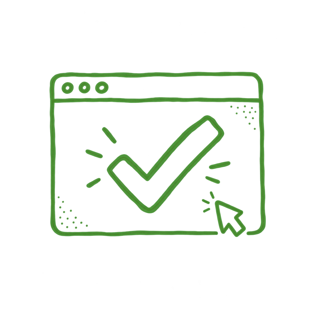 Hand-drawn illustration representing Website Building