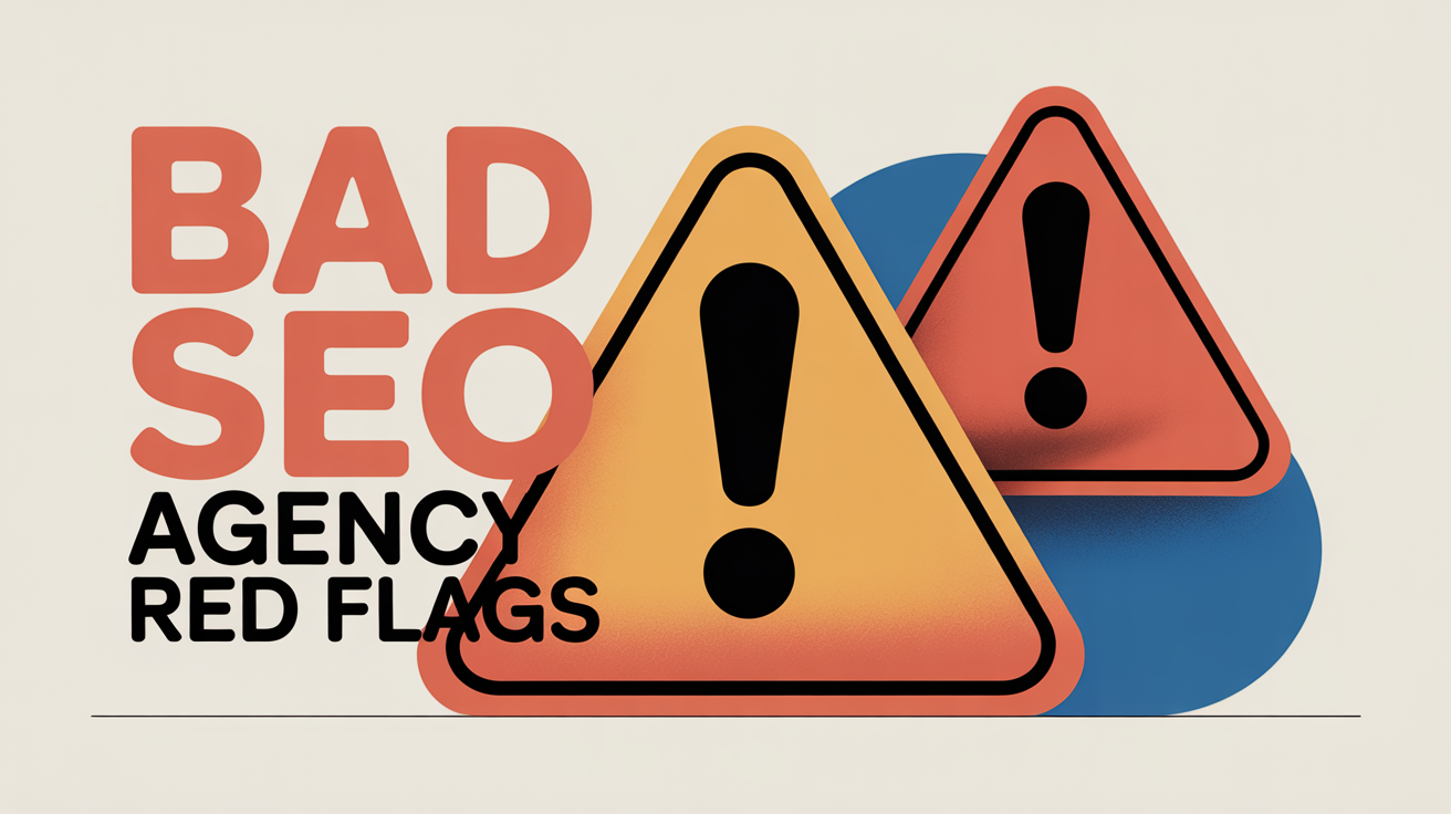 Warning sign illustrating the red flags of a bad SEO agency for small businesses