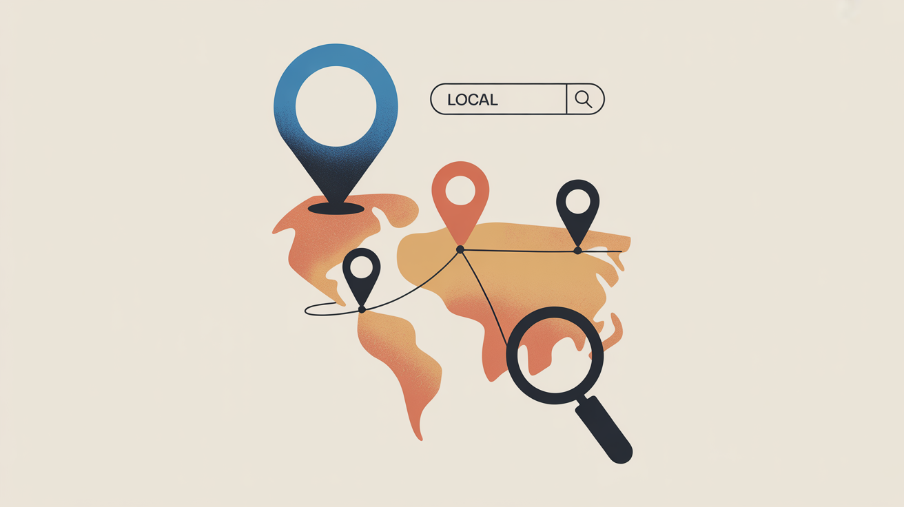 Comparison illustration of Local SEO versus regular SEO for small businesses